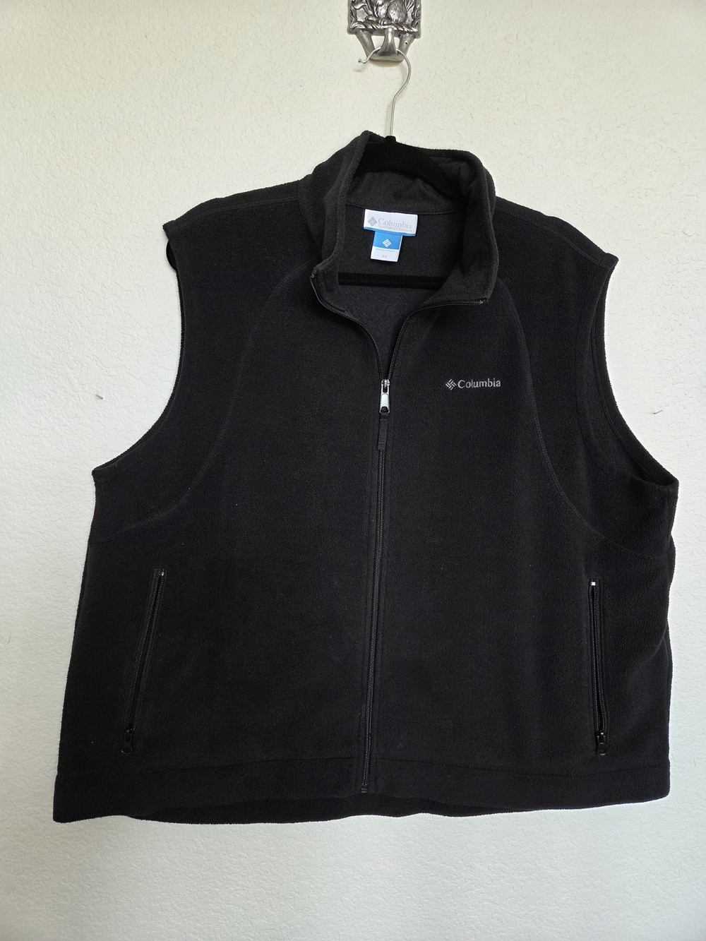 Columbia Black Full-Zip Fleece Vest